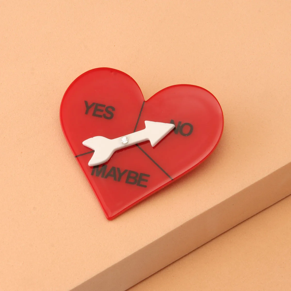 Romantic Simple Style Letter Heart Shape Arylic Women's Brooches 1 Piece display picture 2
