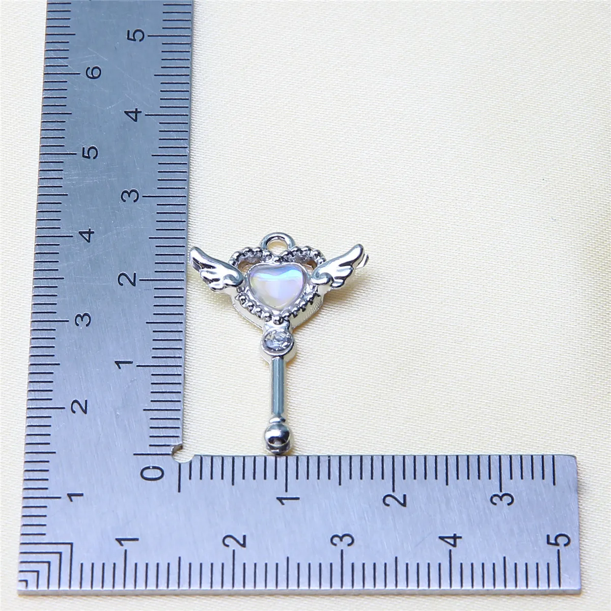 10 PCS/Package 12*17 * 4mm 18*15 * 4mm 19*10 * 6mm Alloy Artificial Pearls Heart Shape Wings Pendant display picture 13