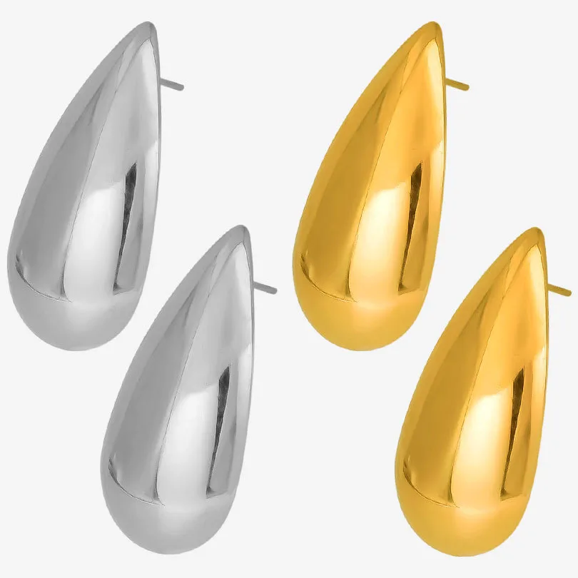 1 Pair Casual Simple Style Streetwear Geometric Irregular Plating 304 Stainless Steel Ear Studs display picture 1