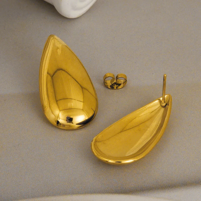 1 Pair Casual Simple Style Streetwear Geometric Irregular Plating 304 Stainless Steel Ear Studs display picture 5