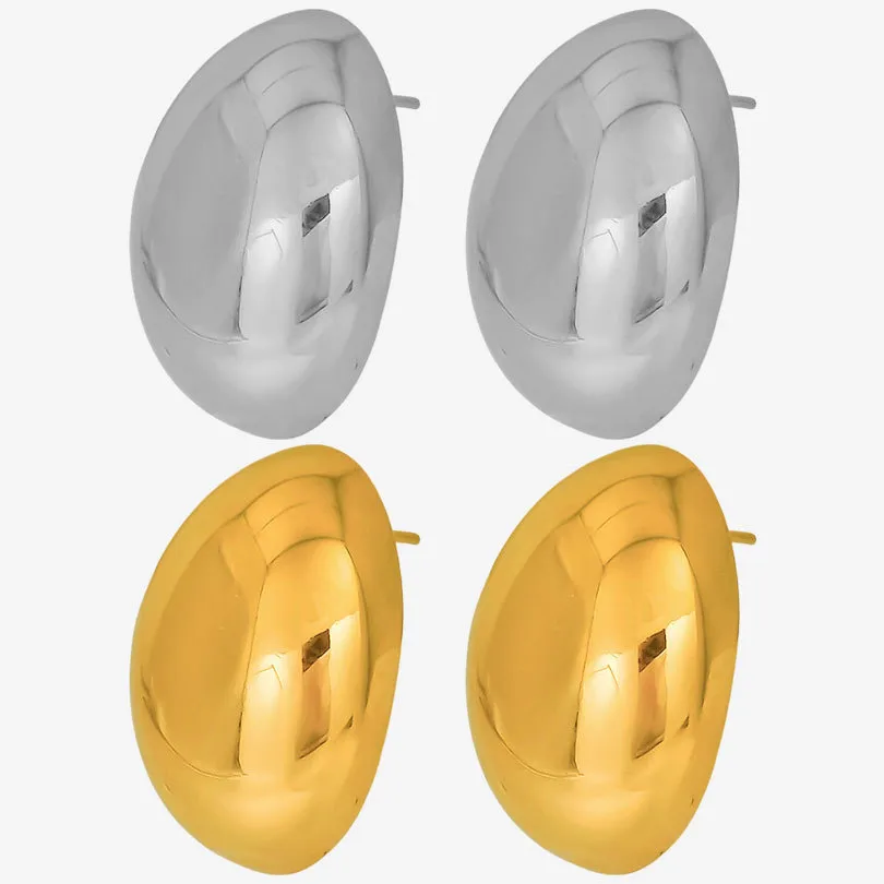 1 Pair Casual Simple Style Streetwear Geometric Irregular Plating 304 Stainless Steel Ear Studs display picture 1