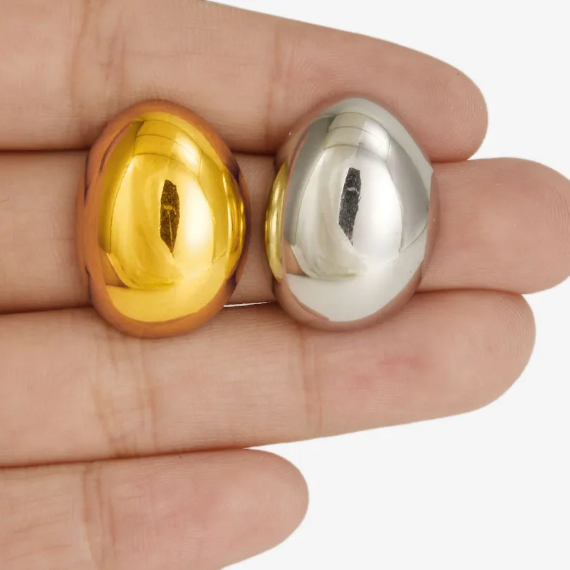 1 Pair Casual Simple Style Streetwear Geometric Irregular Plating 304 Stainless Steel Ear Studs display picture 3