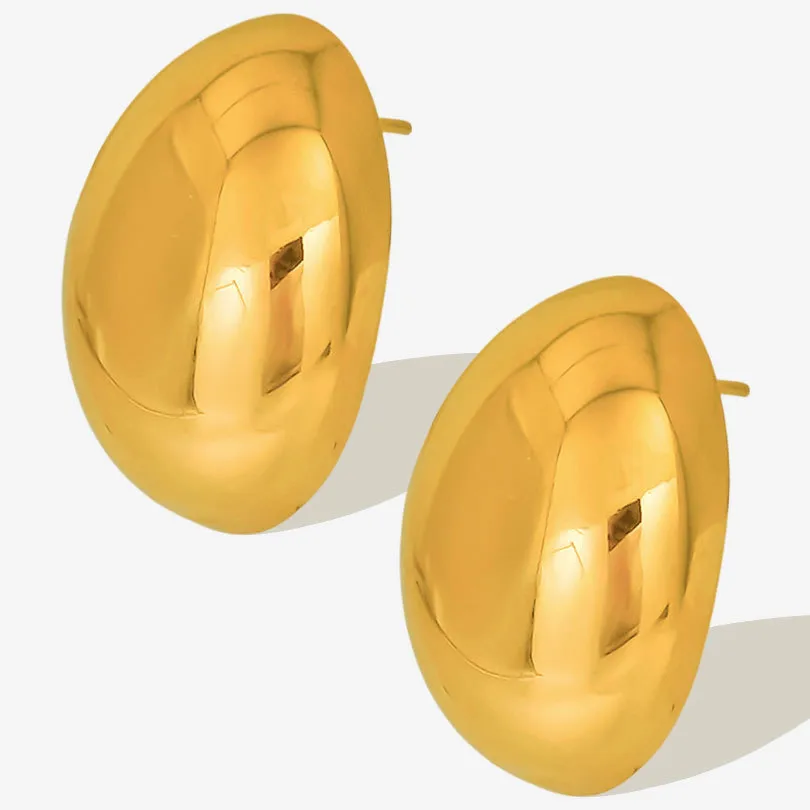 1 Pair Casual Simple Style Streetwear Geometric Irregular Plating 304 Stainless Steel Ear Studs display picture 9