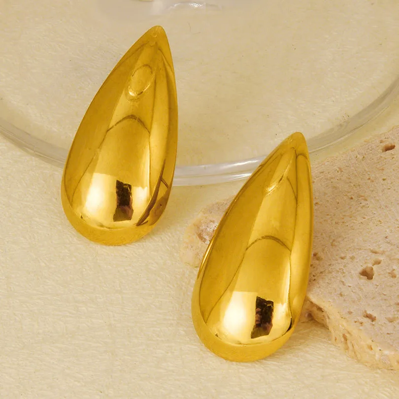 1 Pair Casual Simple Style Streetwear Geometric Irregular Plating 304 Stainless Steel Ear Studs display picture 8