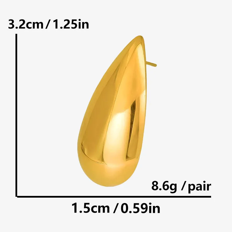 1 Pair Casual Simple Style Streetwear Geometric Irregular Plating 304 Stainless Steel Ear Studs display picture 10