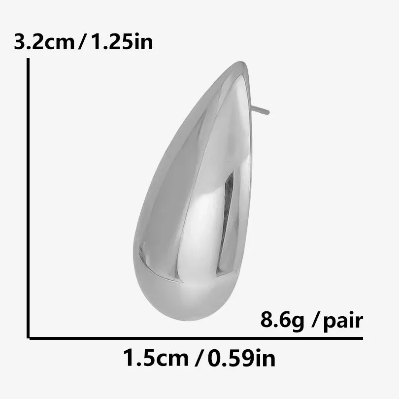 1 Pair Casual Simple Style Streetwear Geometric Irregular Plating 304 Stainless Steel Ear Studs display picture 13