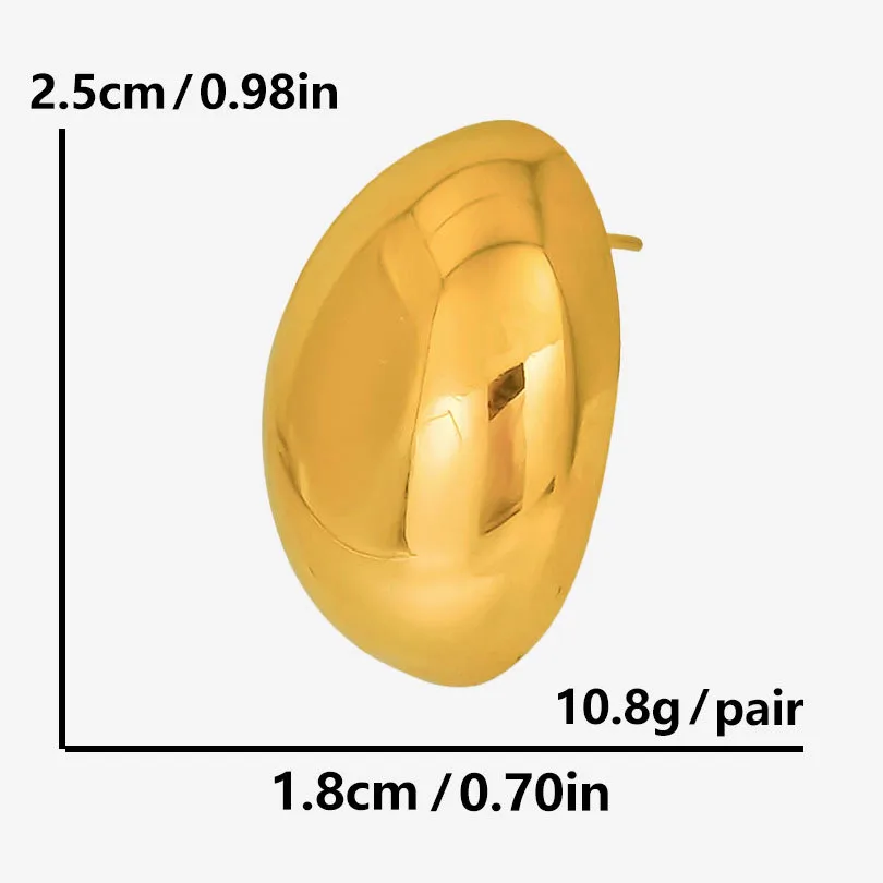 1 Pair Casual Simple Style Streetwear Geometric Irregular Plating 304 Stainless Steel Ear Studs display picture 10
