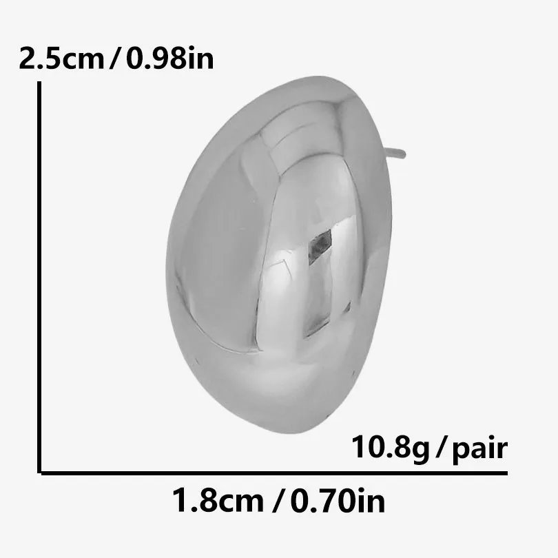 1 Pair Casual Simple Style Streetwear Geometric Irregular Plating 304 Stainless Steel Ear Studs display picture 13