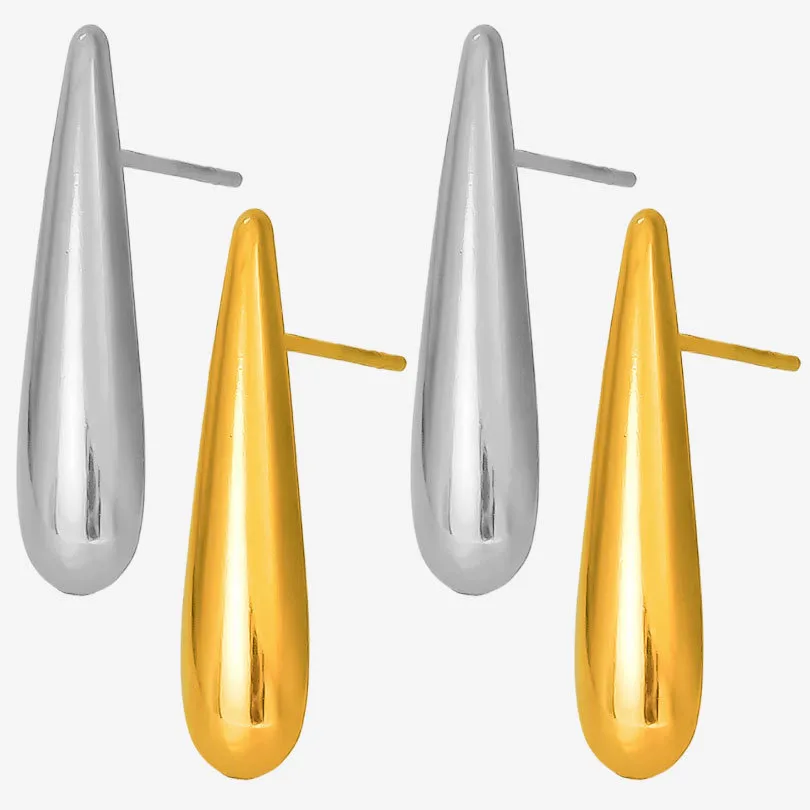 1 Pair Elegant Simple Style Streetwear Geometric Irregular Plating 304 Stainless Steel Ear Studs display picture 1