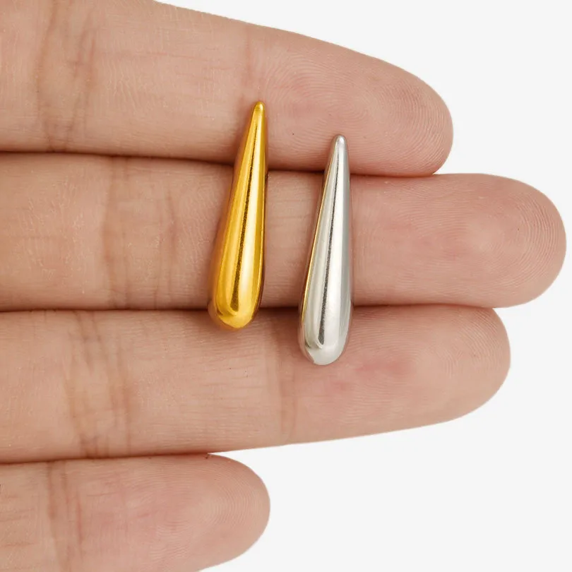 1 Pair Elegant Simple Style Streetwear Geometric Irregular Plating 304 Stainless Steel Ear Studs display picture 2