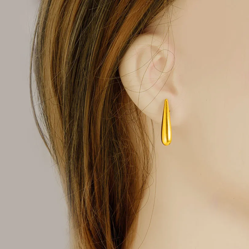 1 Pair Elegant Simple Style Streetwear Geometric Irregular Plating 304 Stainless Steel Ear Studs display picture 5