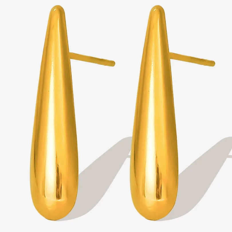 1 Pair Elegant Simple Style Streetwear Geometric Irregular Plating 304 Stainless Steel Ear Studs display picture 10