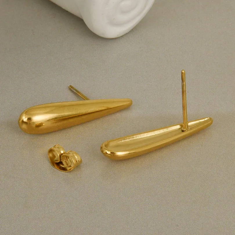 1 Pair Elegant Simple Style Streetwear Geometric Irregular Plating 304 Stainless Steel Ear Studs display picture 4