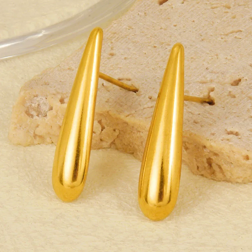 1 Pair Elegant Simple Style Streetwear Geometric Irregular Plating 304 Stainless Steel Ear Studs display picture 7