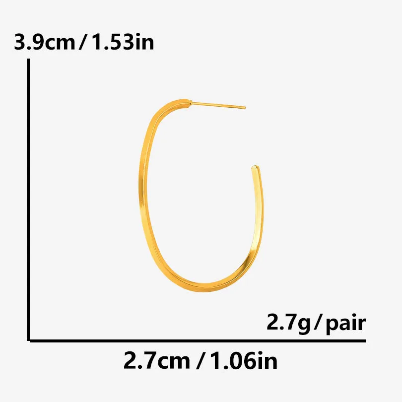 1 Pair Casual Elegant Streetwear Solid Color Irregular Plating 304 Stainless Steel Earrings display picture 10