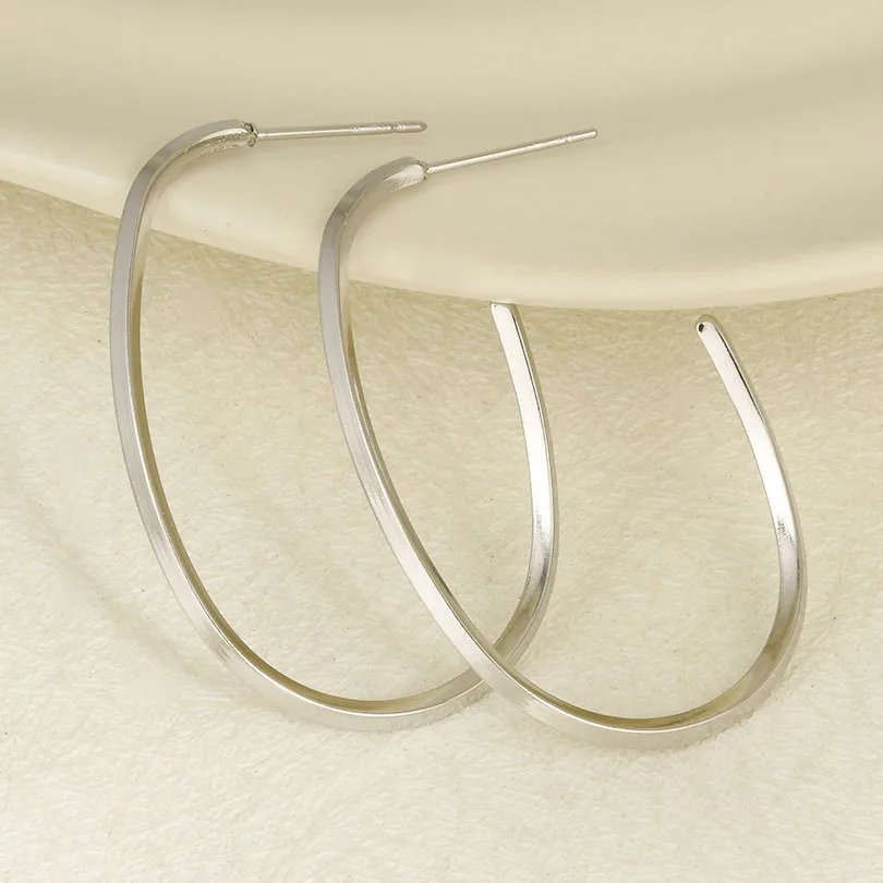 1 Pair Casual Elegant Streetwear Solid Color Irregular Plating 304 Stainless Steel Earrings display picture 12