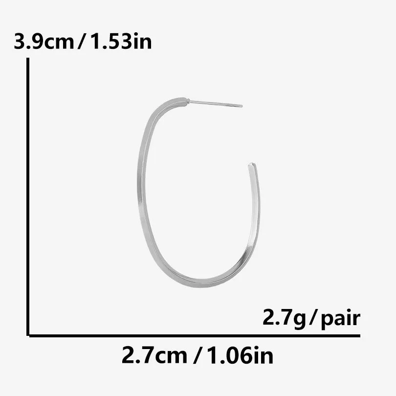 1 Pair Casual Elegant Streetwear Solid Color Irregular Plating 304 Stainless Steel Earrings display picture 13