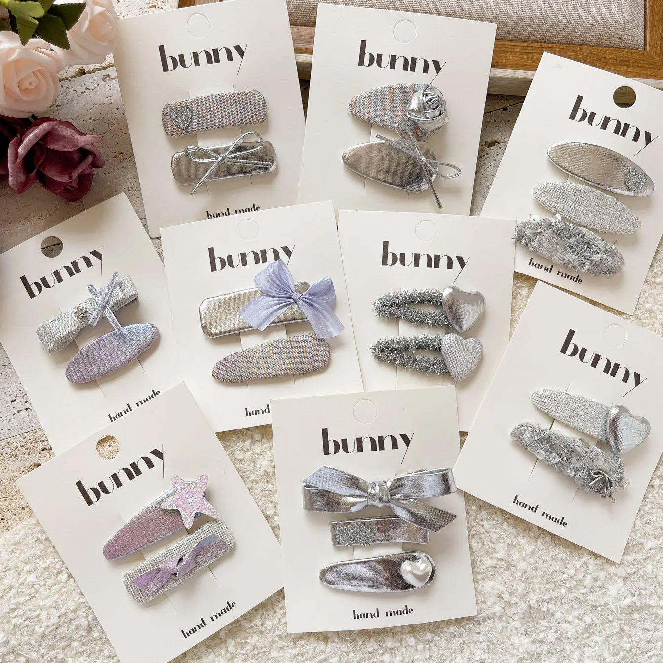 Magic Color Silver Bright Leather Series Sweet Girl's Hairpin New  Cute Girl's Broken Hair Bangs BB Clip Headwear display picture 1