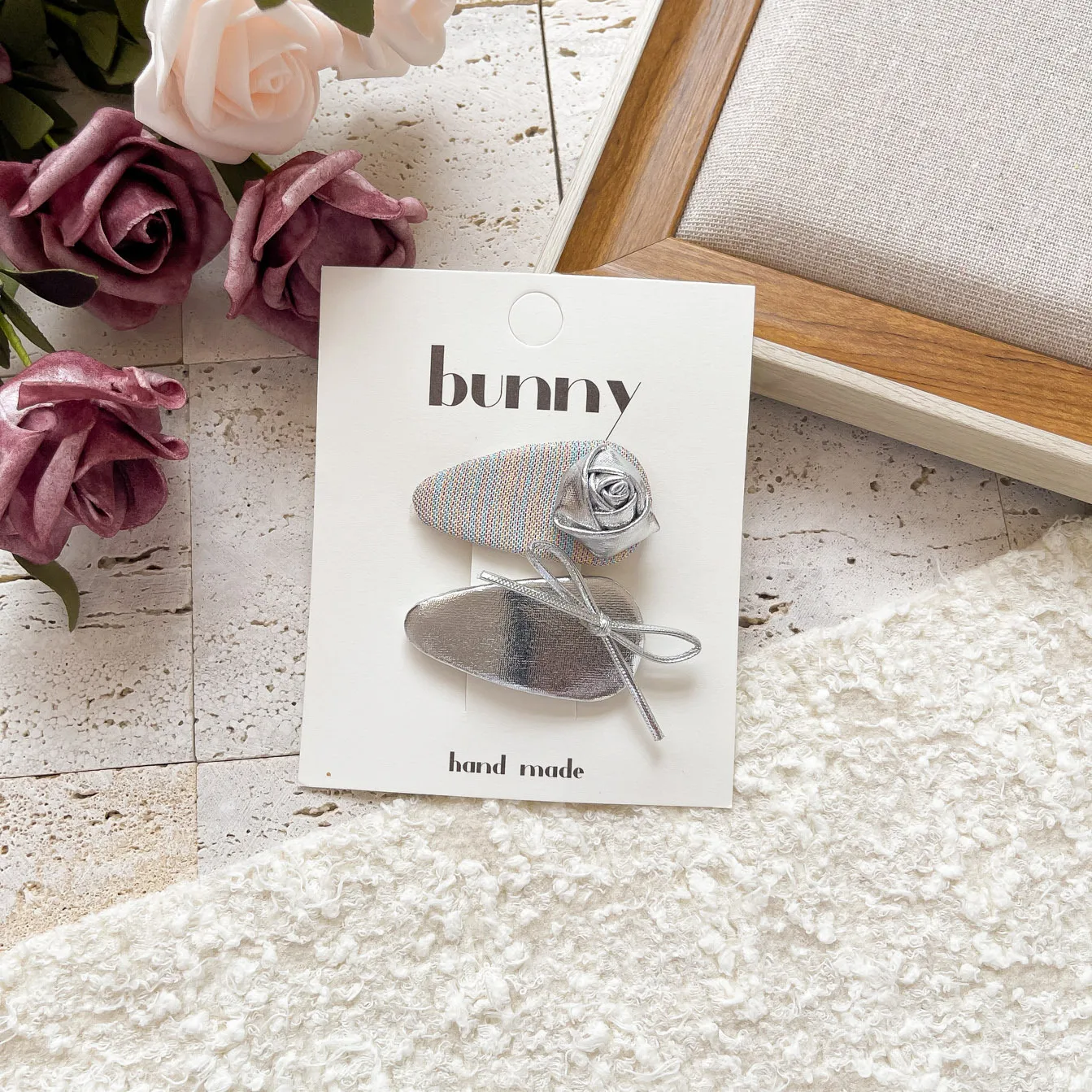 Magic Color Silver Bright Leather Series Sweet Girl's Hairpin New  Cute Girl's Broken Hair Bangs BB Clip Headwear display picture 11