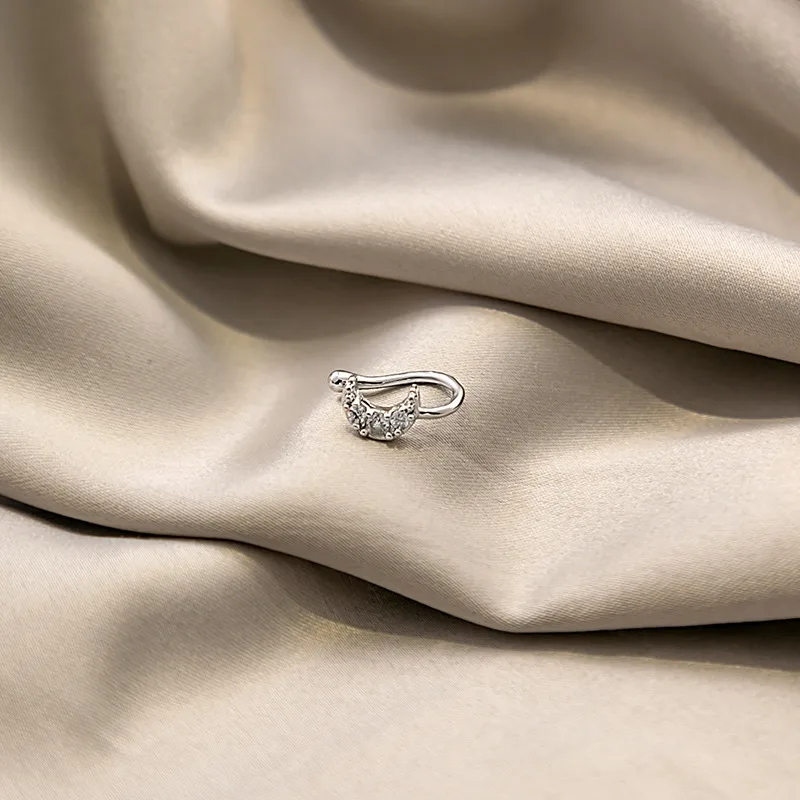 Non-perforated U-shaped Nose Clip Retro Cold Wind Bow Jewelry Moon Eight Mans Star Diamond Nose Wholesale display picture 8