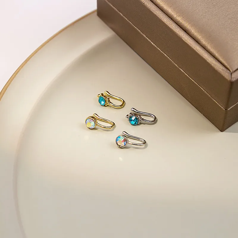 Non-perforated U-shaped Nose Clip Retro Cold Wind Bow Jewelry Moon Eight Mans Star Diamond Nose Wholesale display picture 14