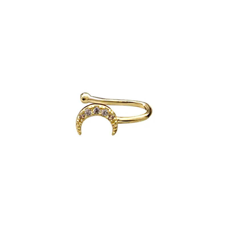 Non-perforated U-shaped Nose Clip Retro Cold Wind Bow Jewelry Moon Eight Mans Star Diamond Nose Wholesale display picture 19