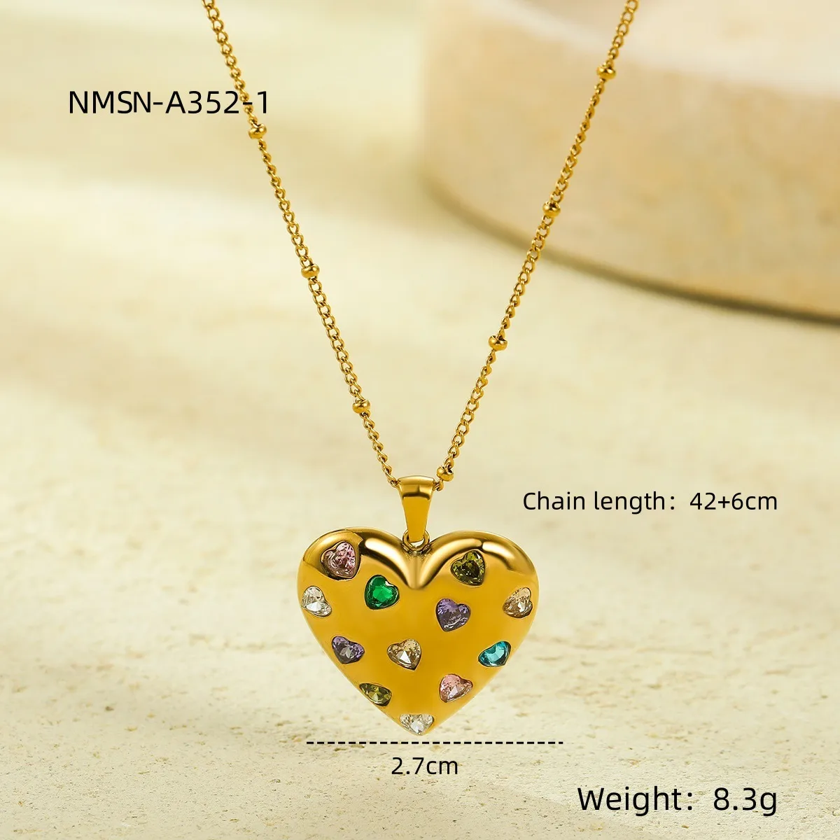 Classic Style Heart Shape 304 Stainless Steel Women's Pendant Necklace display picture 11