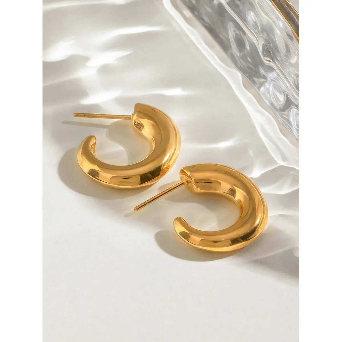 1 Set Simple Style Classic Style Geometric 304 Stainless Steel Earrings display picture 7