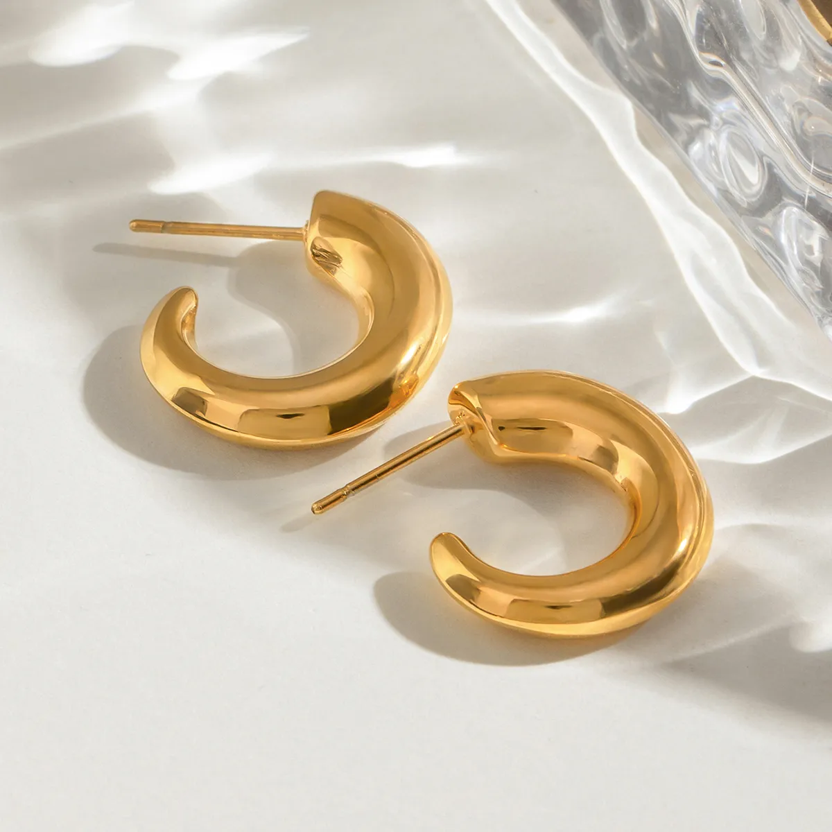 1 Set Simple Style Classic Style Geometric 304 Stainless Steel Earrings display picture 16
