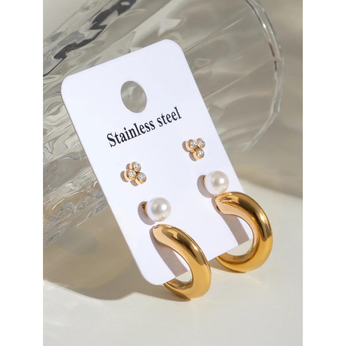 1 Set Simple Style Classic Style Geometric 304 Stainless Steel Earrings display picture 23