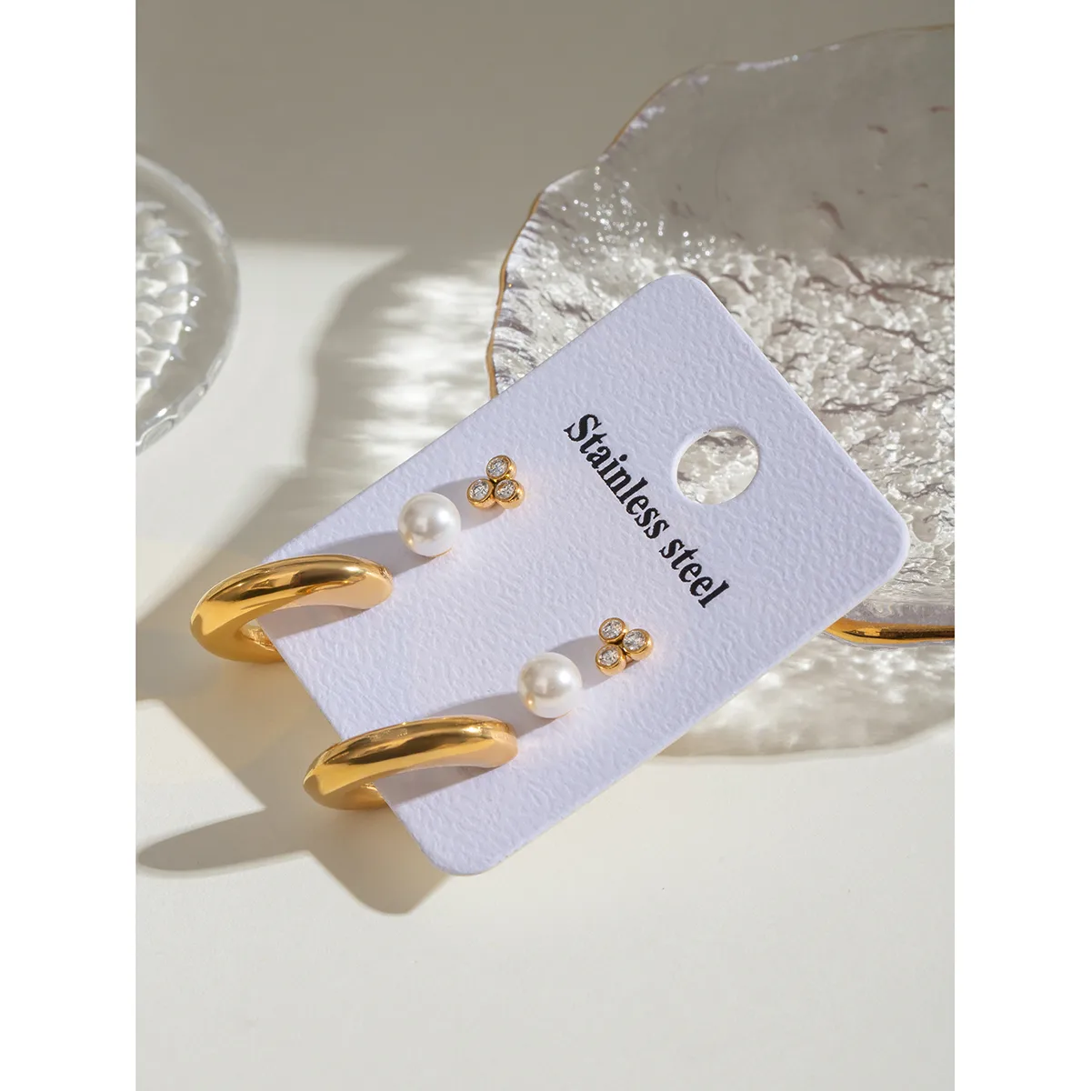 1 Set Simple Style Classic Style Geometric 304 Stainless Steel Earrings display picture 20