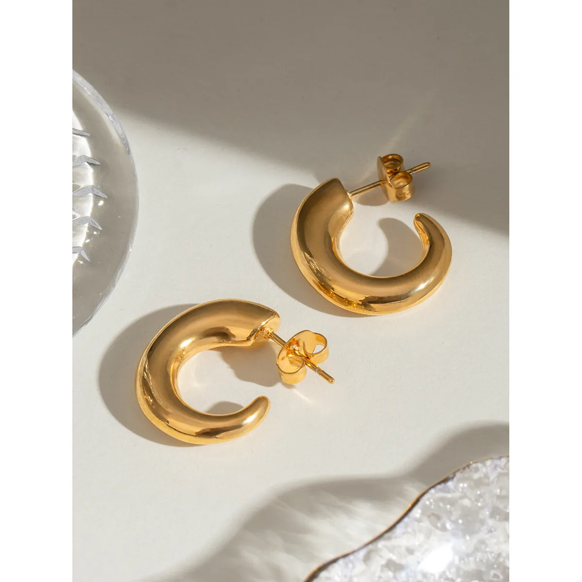 1 Set Simple Style Classic Style Geometric 304 Stainless Steel Earrings display picture 24