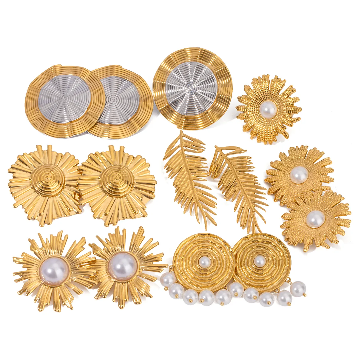 1 Pair Simple Style Classic Style Geometric 304 Stainless Steel Ear Studs display picture 11