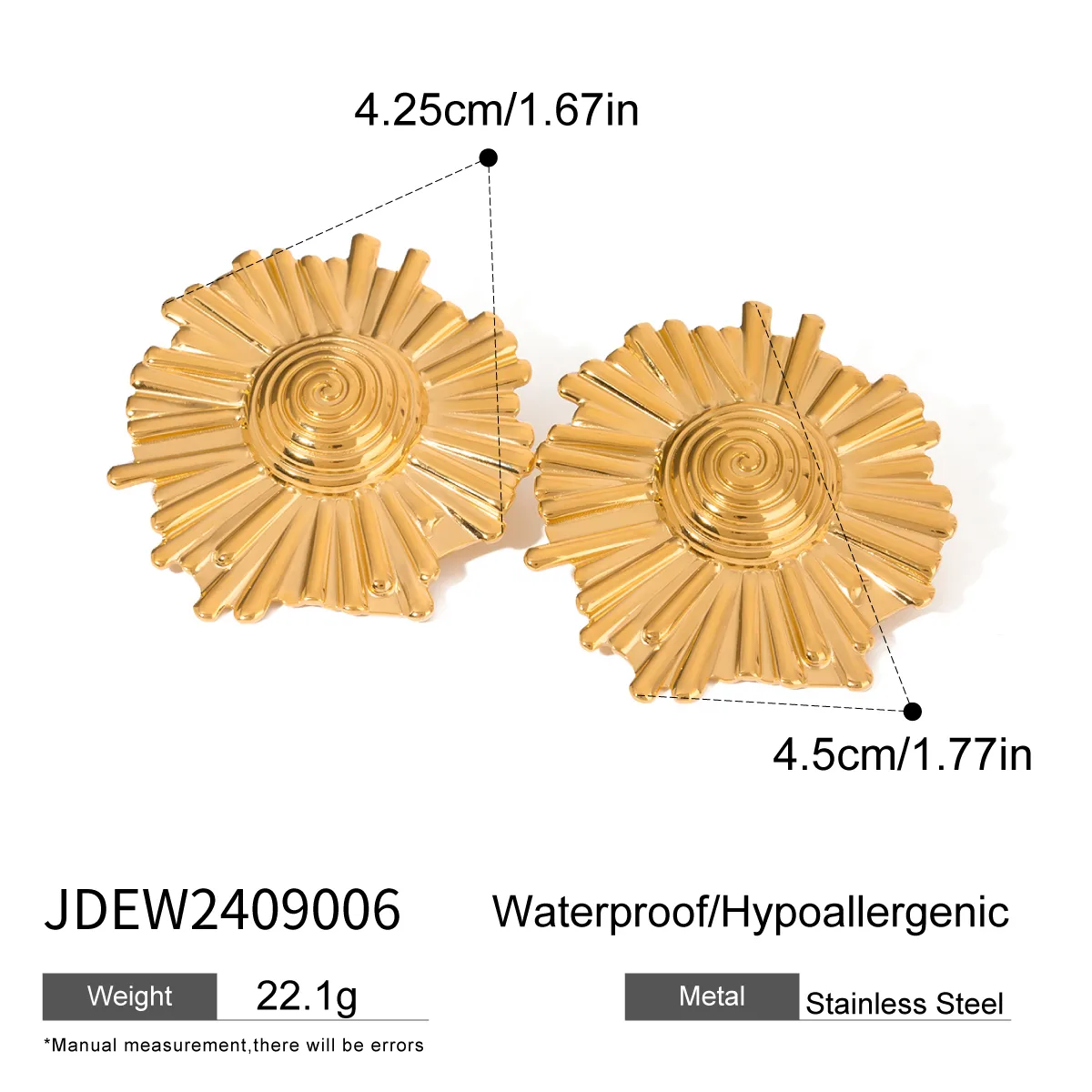 1 Pair Simple Style Classic Style Geometric 304 Stainless Steel Ear Studs display picture 15