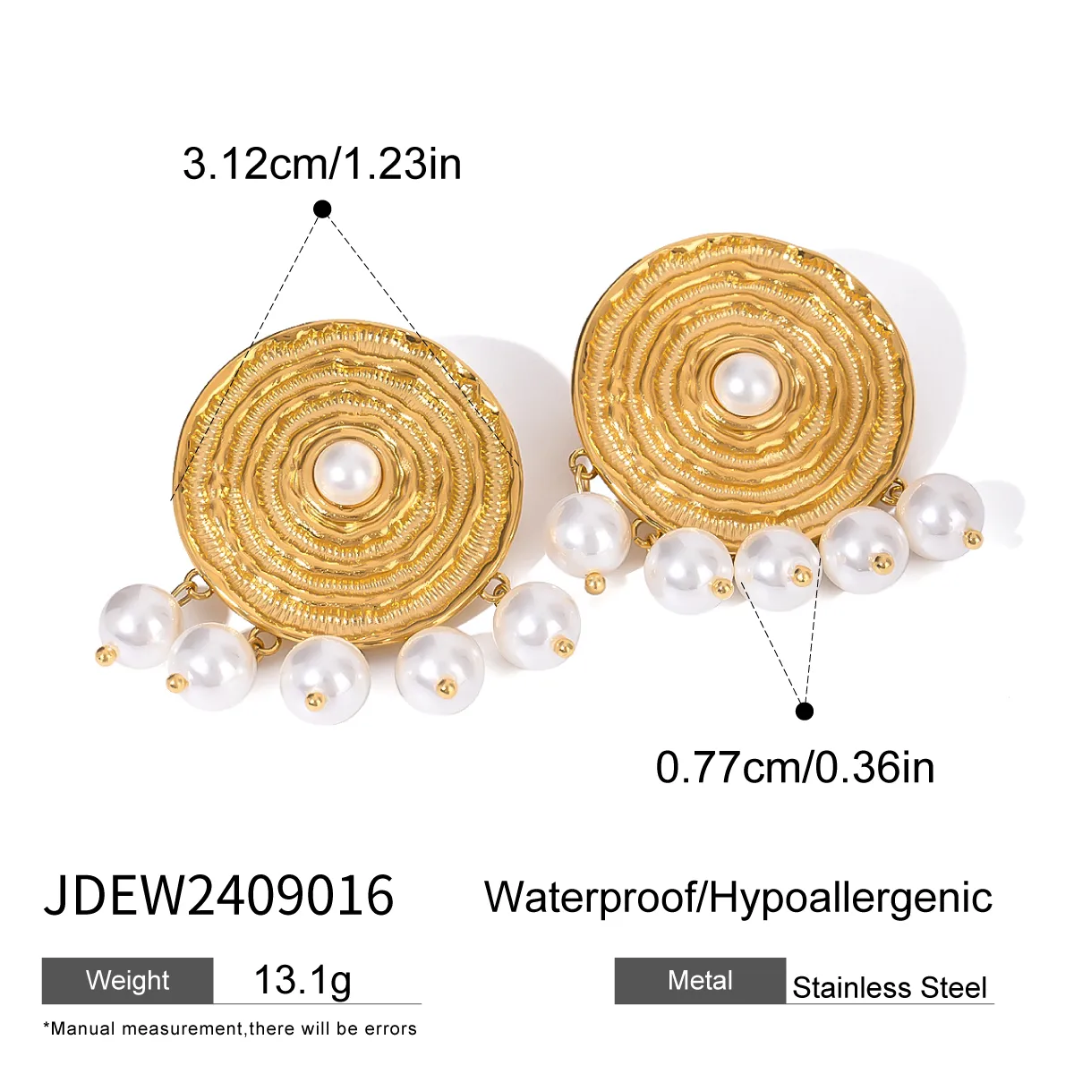 1 Pair Simple Style Classic Style Geometric 304 Stainless Steel Ear Studs display picture 17