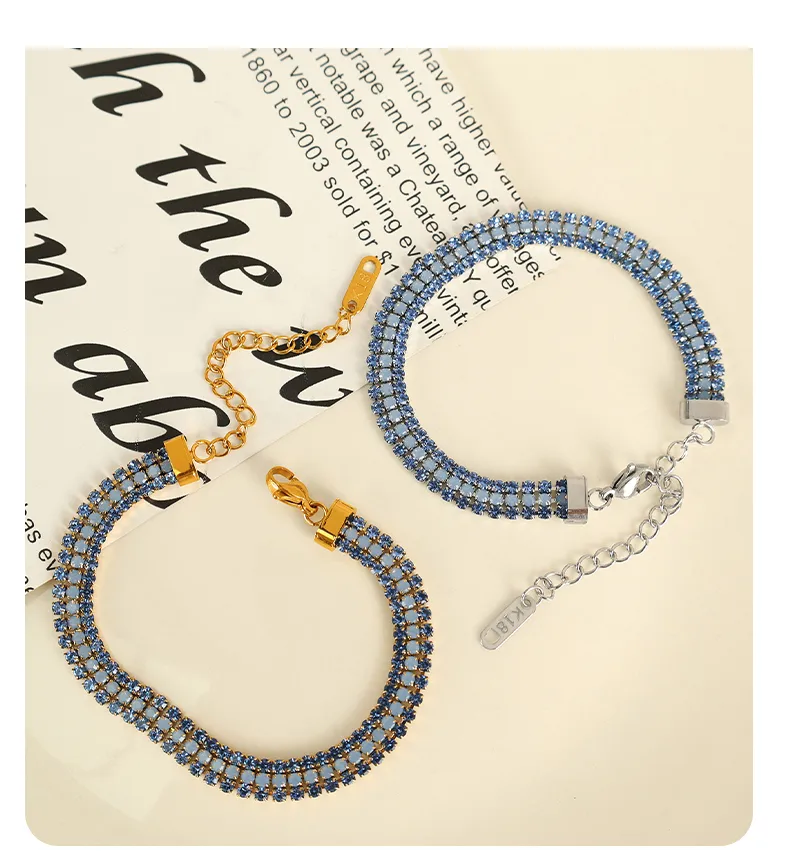 Simple Style Classic Style Geometric 304 Stainless Steel 18K Gold Plated Zircon Bracelets In Bulk display picture 3