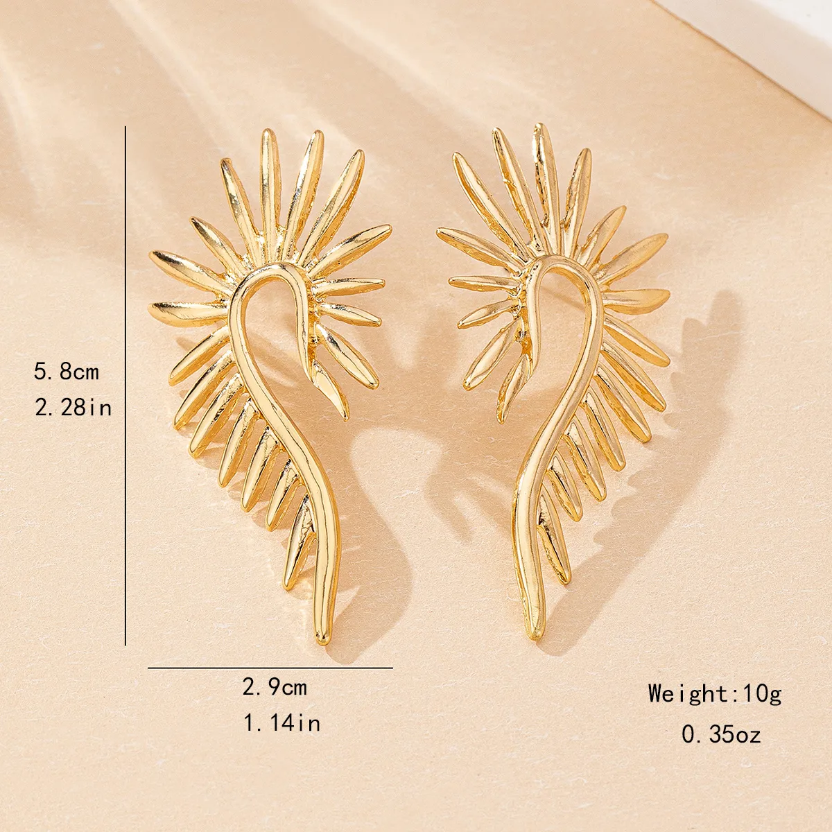 1 Pair Simple Style Streetwear Geometric Zinc Alloy Ear Studs display picture 1