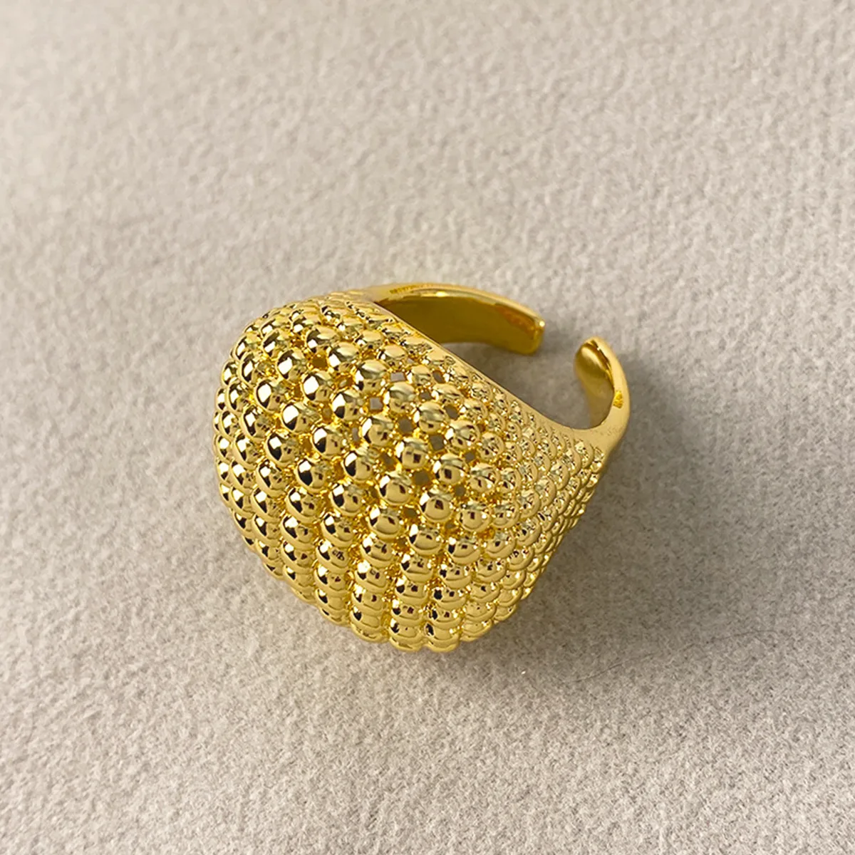 Copper Geometric Open Rings display picture 6