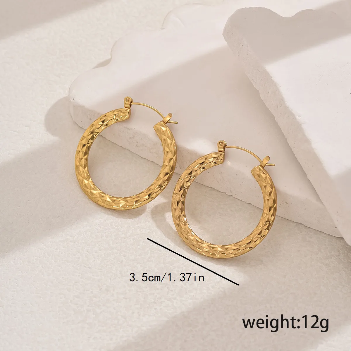 1 Pair Casual Elegant Classic Style Irregular 201 Stainless Steel Earrings display picture 5