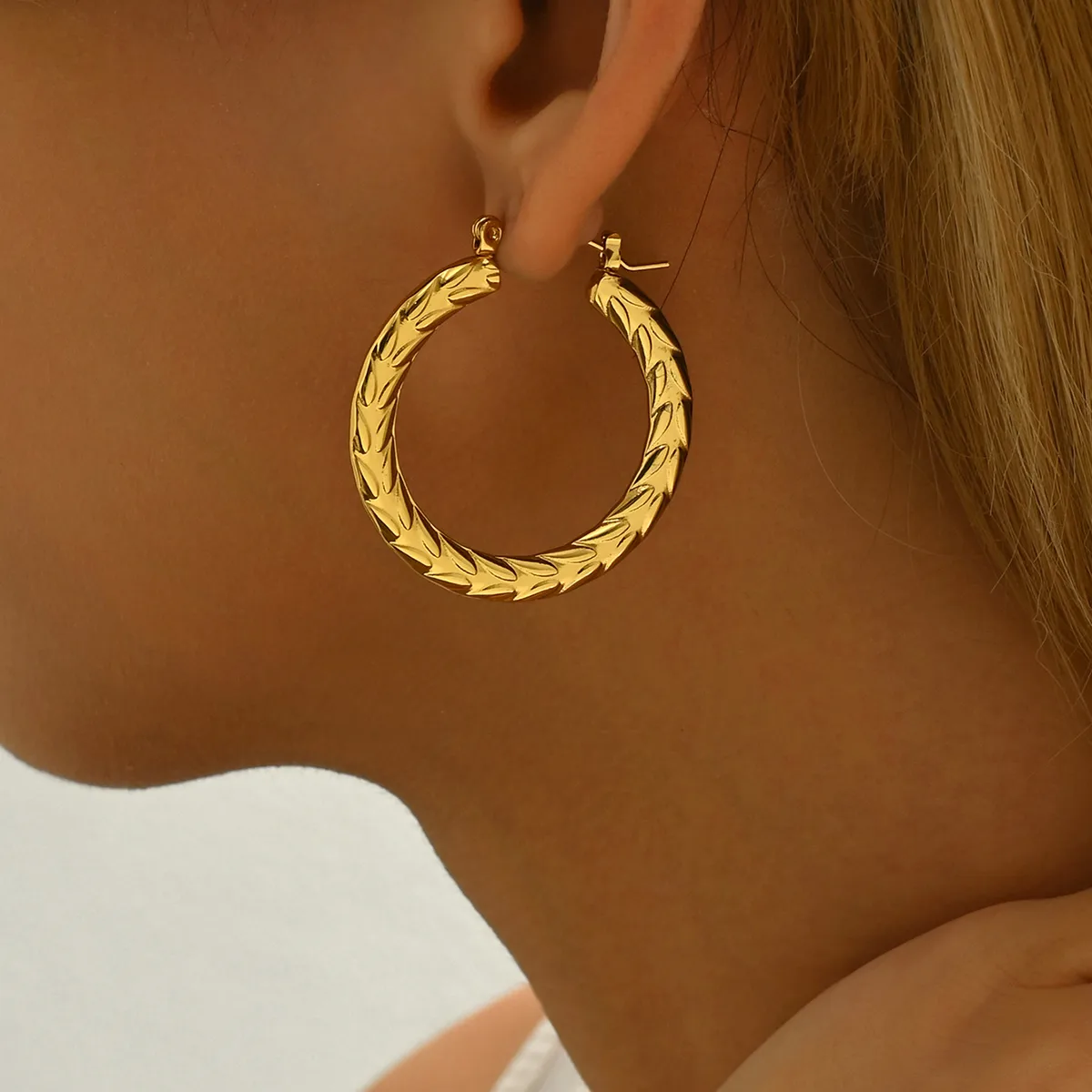 1 Pair Casual Elegant Classic Style Irregular 201 Stainless Steel Earrings display picture 3