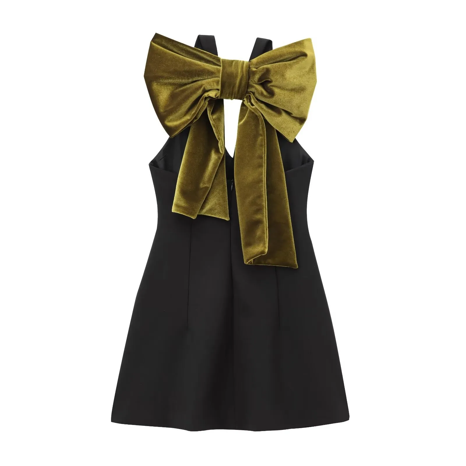 Women's Tank Dress Elegant Sexy V Neck Bow Back Sleeveless Bow Knot Short Mini Dress Holiday Party display picture 2