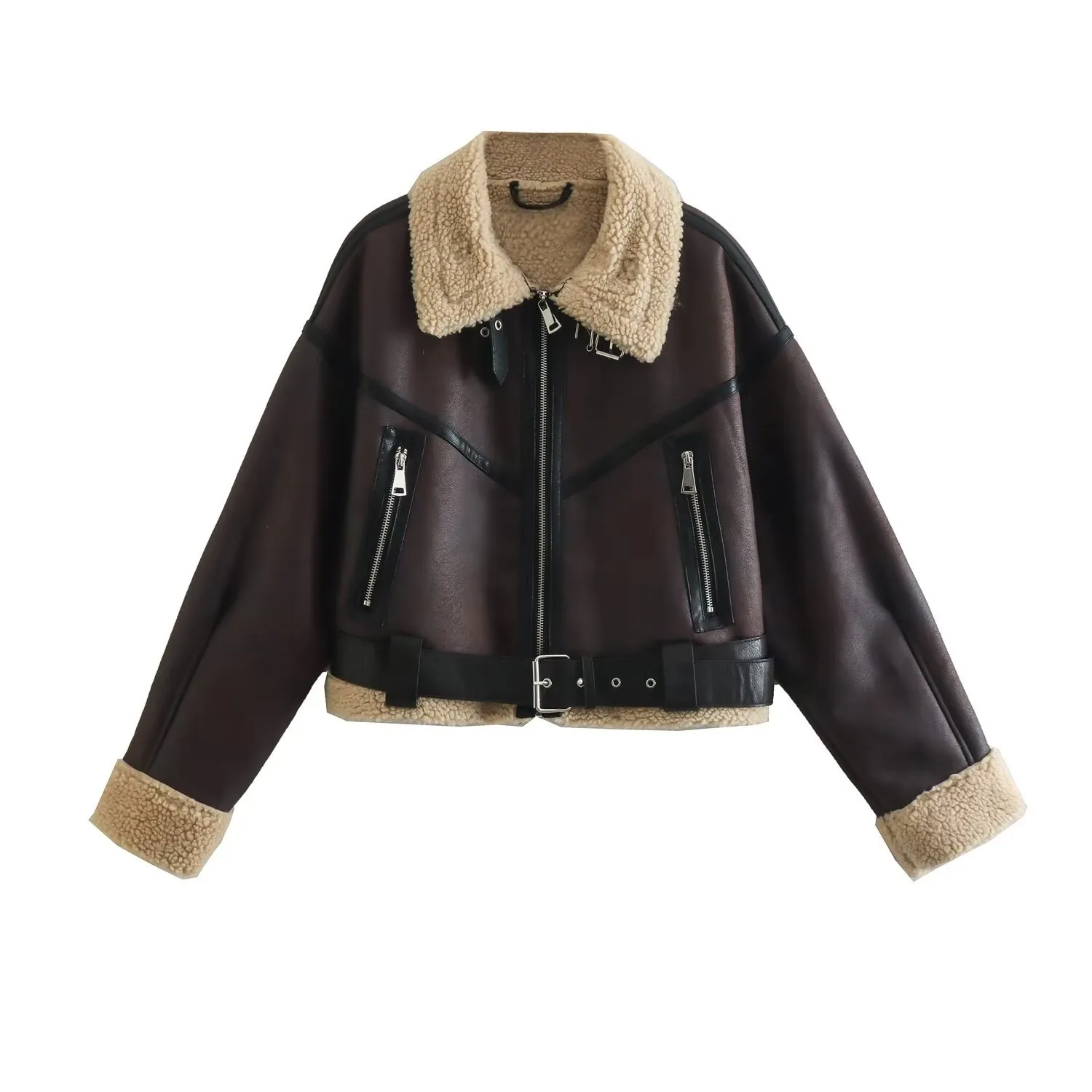 Women's Streetwear Color Block Zipper Casual Jacket display picture 1