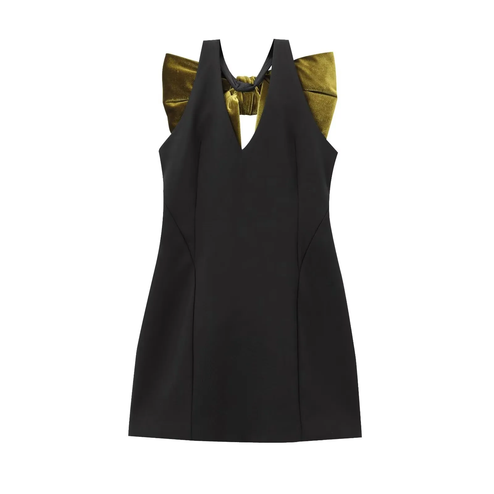 Women's Tank Dress Elegant Sexy V Neck Bow Back Sleeveless Bow Knot Short Mini Dress Holiday Party display picture 1