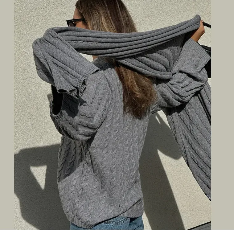Women's Sweater Long Sleeve Sweaters & Cardigans Casual Elegant Solid Color display picture 1
