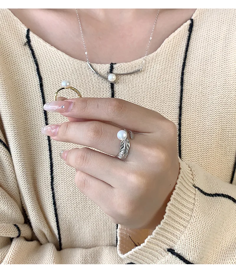 18K Gold Plated White Gold Plated 925 Sterling Silver Zircon Open Rings display picture 4