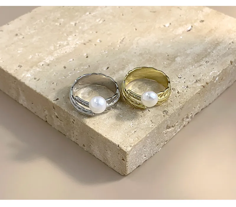 18K Gold Plated White Gold Plated 925 Sterling Silver Zircon Open Rings display picture 7