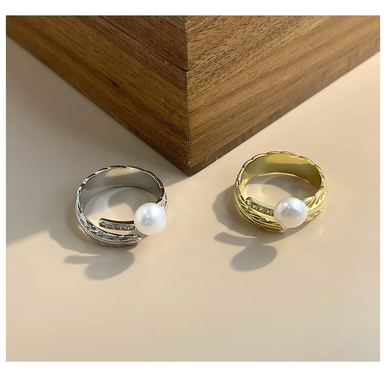 18K Gold Plated White Gold Plated 925 Sterling Silver Zircon Open Rings display picture 8