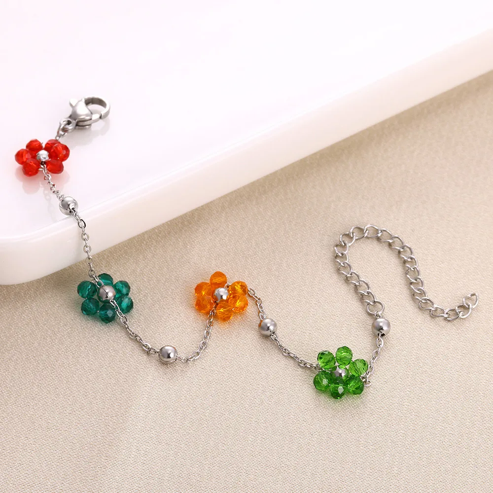 Simple Style Flower 304 Stainless Steel 18K Gold Plated Bracelets In Bulk display picture 5