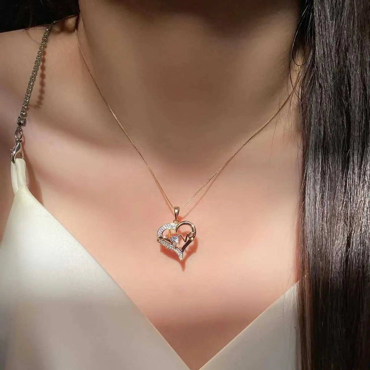 Simple Style Classic Style Streetwear Heart Shape Alloy Wholesale Pendant Necklace display picture 1