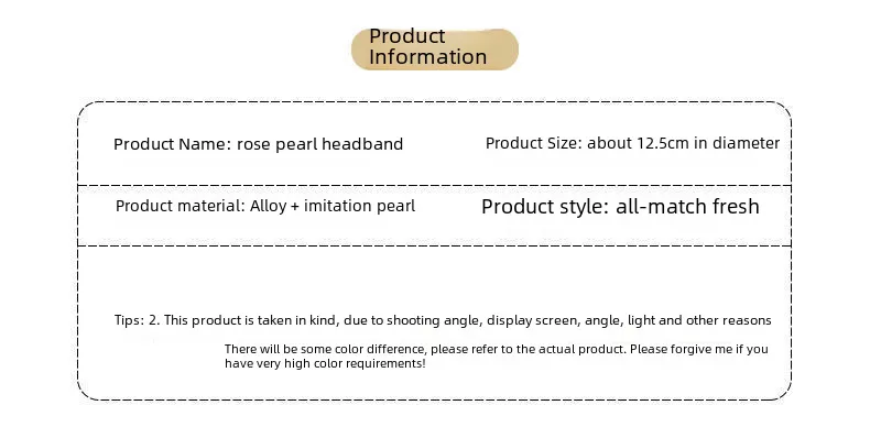 Rose Pearl Headband Summer French Retro High-end Sense Hair Clip Headwear Niche Design Pressure Hair High Cranial Top Hair Accessories display picture 3